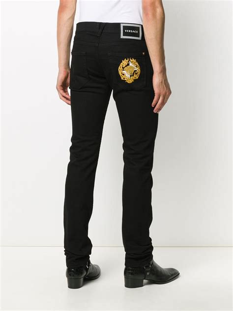 mens versace jeans black|Versace black jeans discontinued.